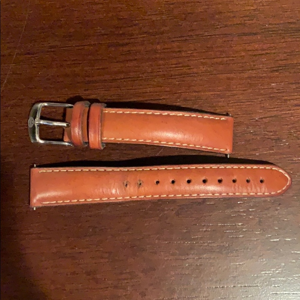 Michele brown leather band 16mm